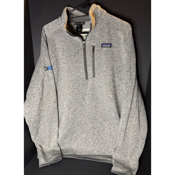 Patagonia Better Sweater Mens 2XL Gray 1/4 Zip Knit Pullover Embroidered - Picture 1 of 6